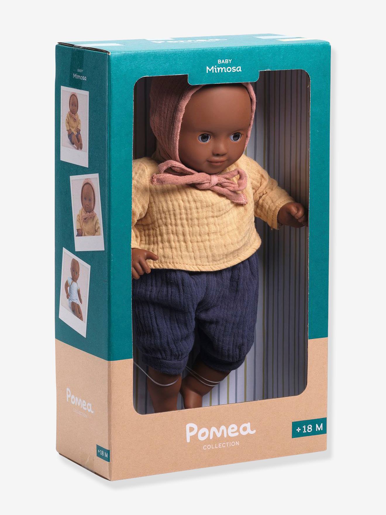 Djeco Babypuppe POMEA DJECO, Schlafaugen - gelb