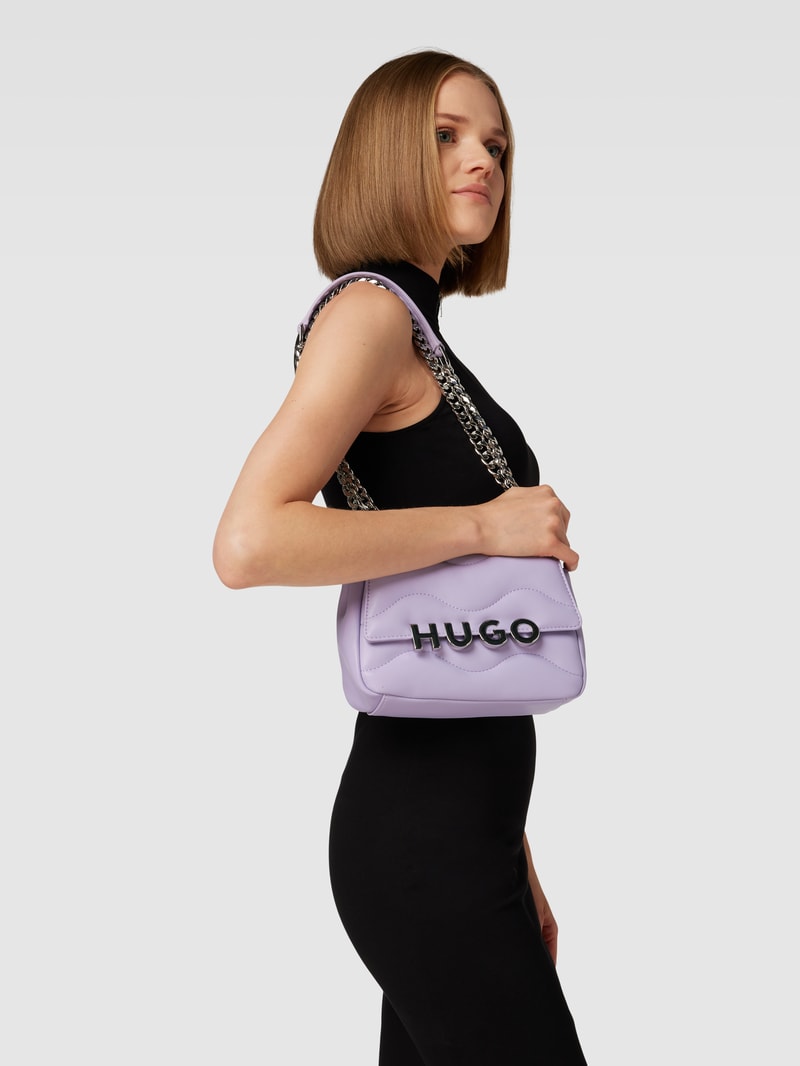 Handtasche mit Steppnähten Modell 'Lizzie' in flieder