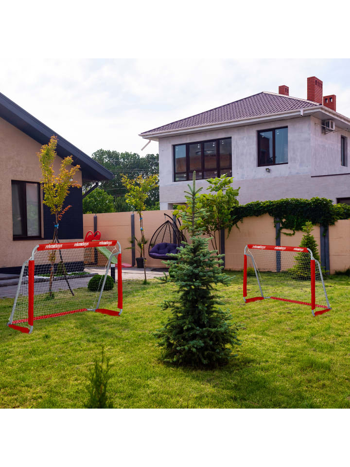 relaxdays 2 x Fußballtor in Rot - (B)150 x (H)110 x (T)75 cm günstig kaufen onesize