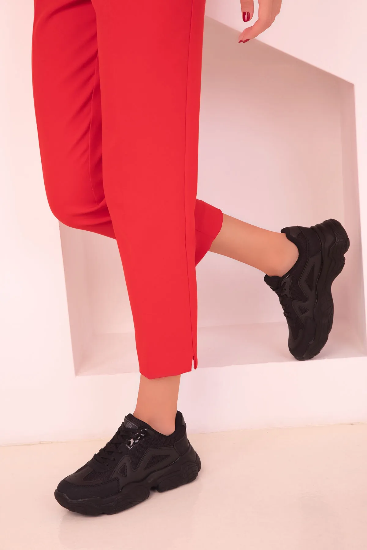 SOHO  Schwarz-Schwarze Damen Sneakers 18148