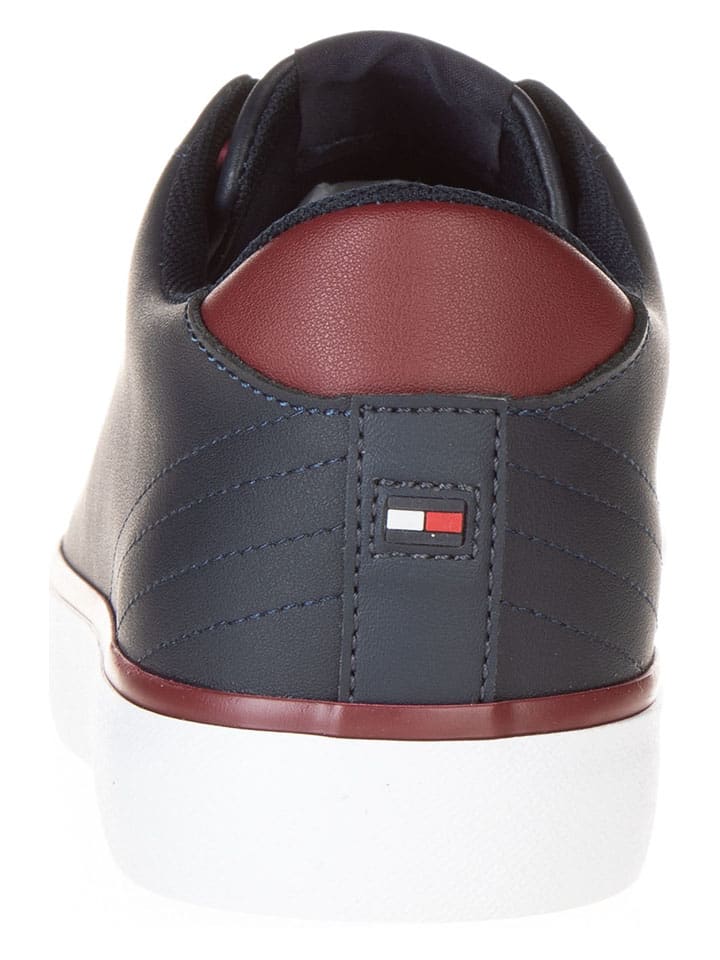 Tommy Hilfiger Shoes Leder-Sneakers in Dunkelblau günstig kaufen