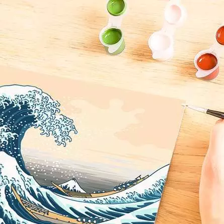 CreArt ART Collection: Große Welle (Hokusai) - Malen nach Zahlen für Erwachsene