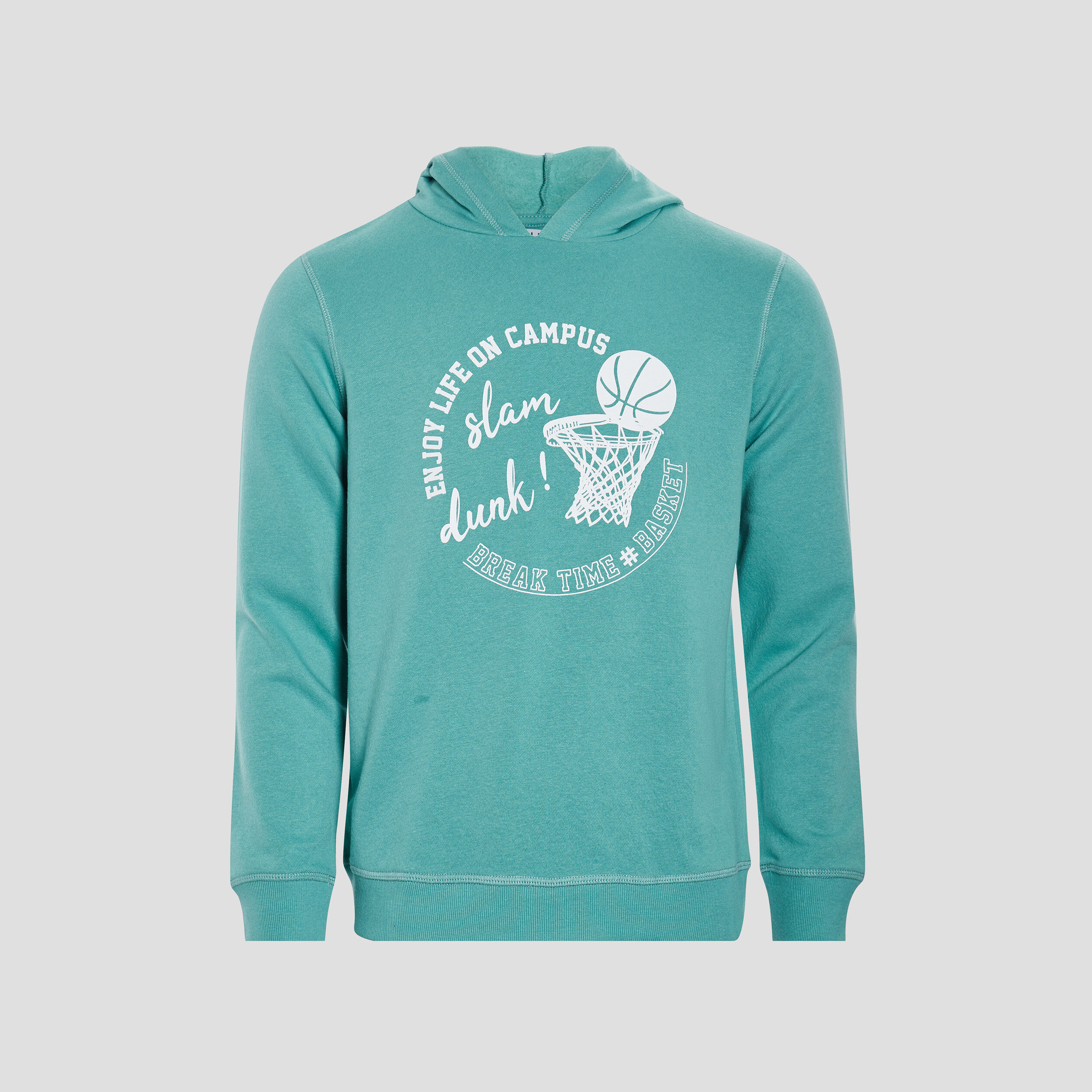 Sweat à capuche vert menthe homme | La Halle