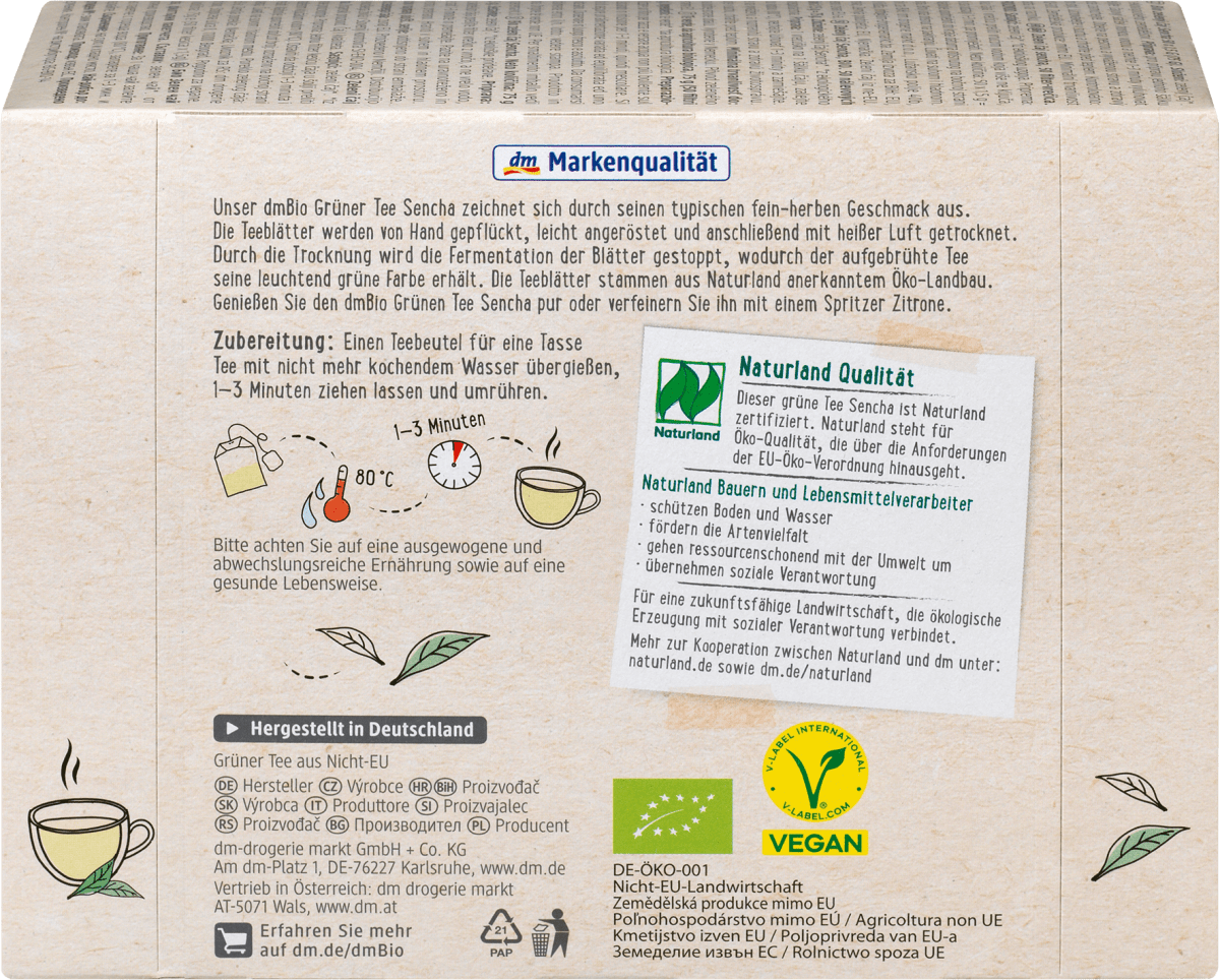 Grüner Tee Sencha (50 x 1,5g), 75 g