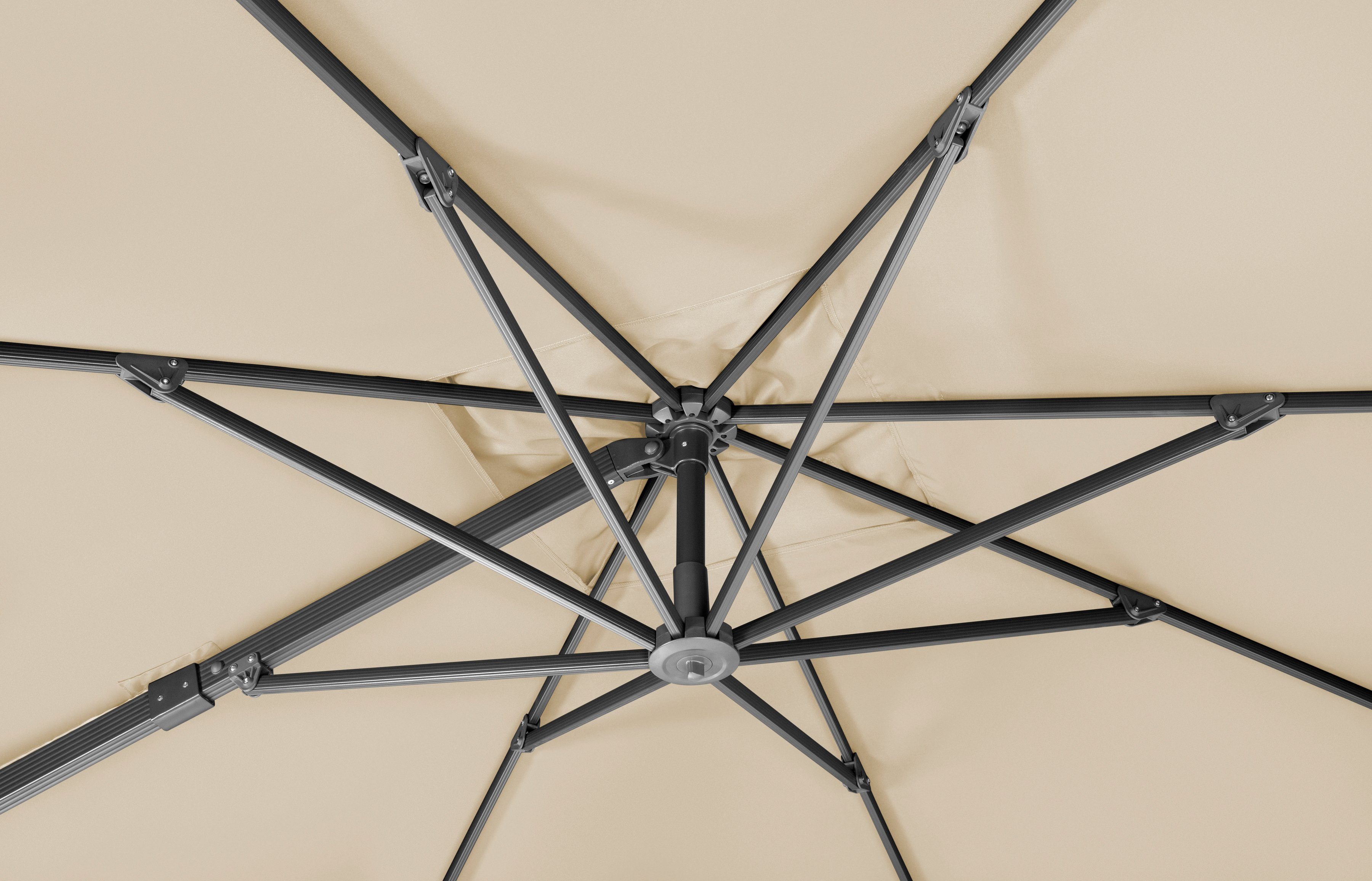 Schneider Schirme Ampelschirm Rhodos Smart, BxL: 300x300 cm, Alu/Polyester, inkl. Plattenständer/Schutzhülle