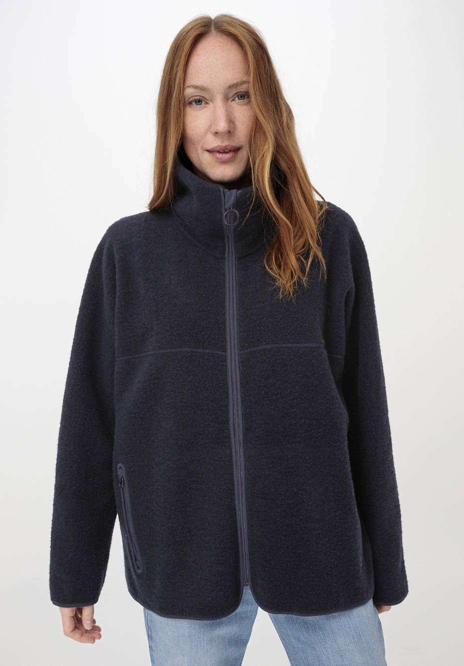 Wollfleece Jacke aus reiner Bio-Merinowolle