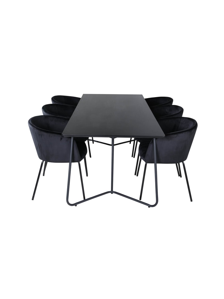 ebuy24 Essgruppe Pippi 1 (7-teilig) Schwarz 90 x 190 cm günstig kaufen onesize