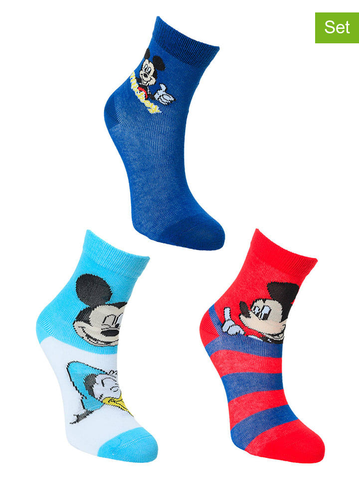 Disney Mickey Mouse 3er-Set: Socken 