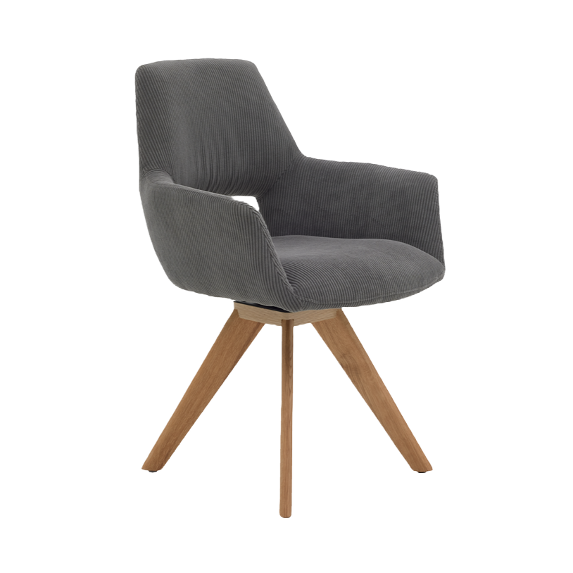 Interliving Schalensessel 5605 Cord Anthrazit