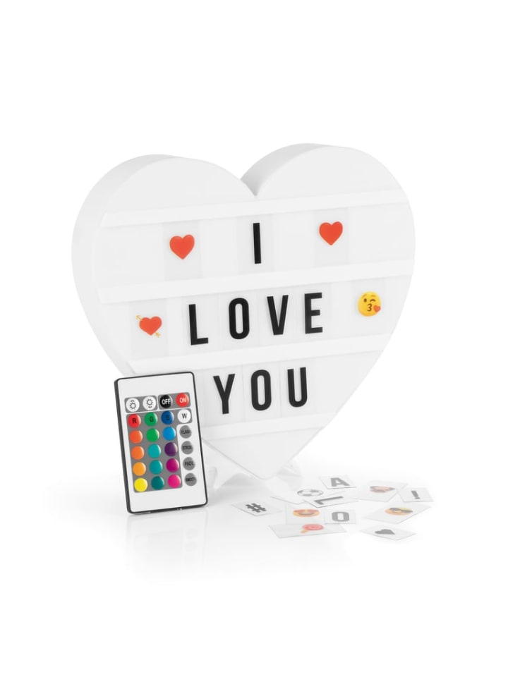 EASYmaxx LED-Leuchtkasten Herz - 173 Buchstaben & 150 Moodjis günstig kaufen onesize