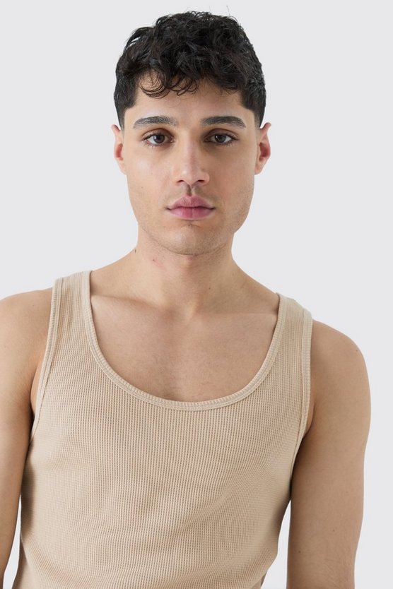 Tanktop in Waffeloptik