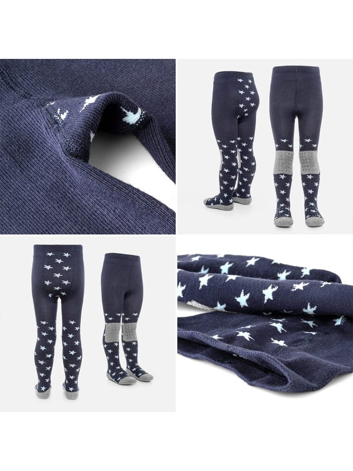 LaLoona Krabbelstrumpfhose - Sterne Marine - in blau,grau günstig kaufen