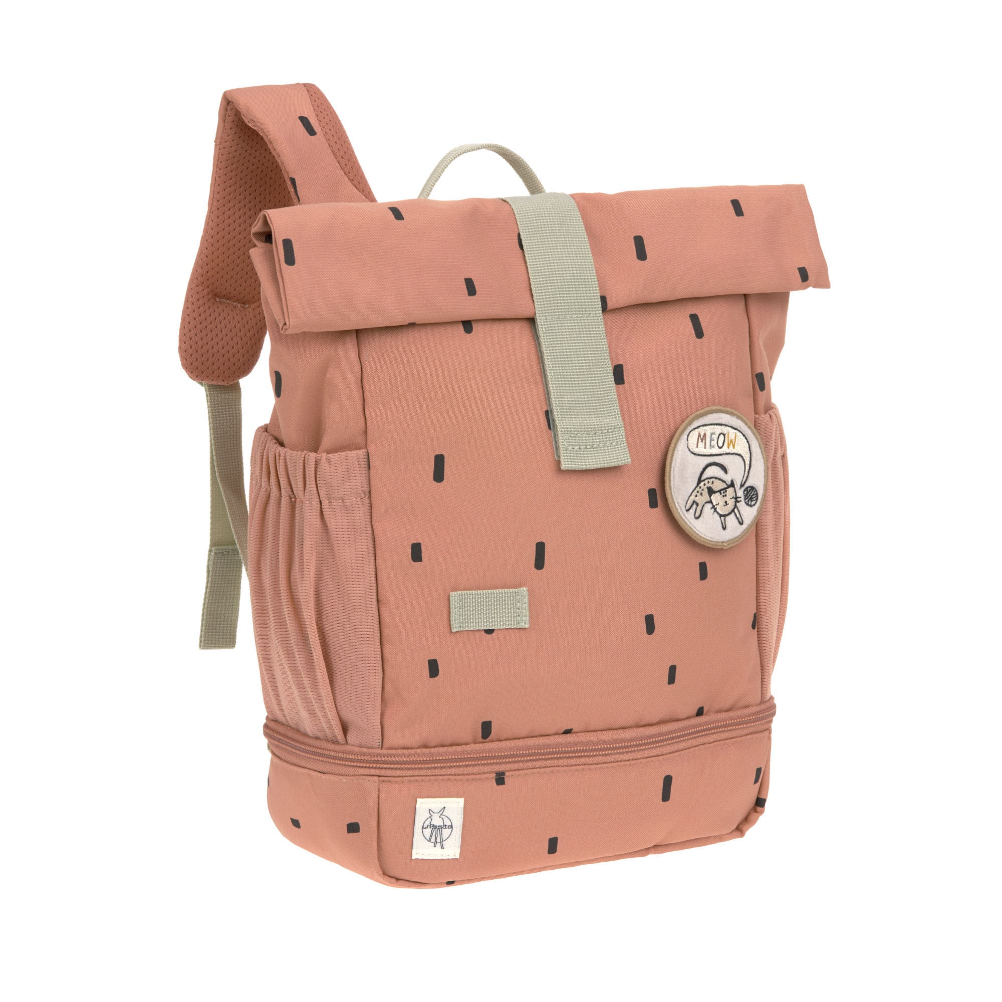 Kindergartenrucksack Rolltop - Happy Prints, Karamell