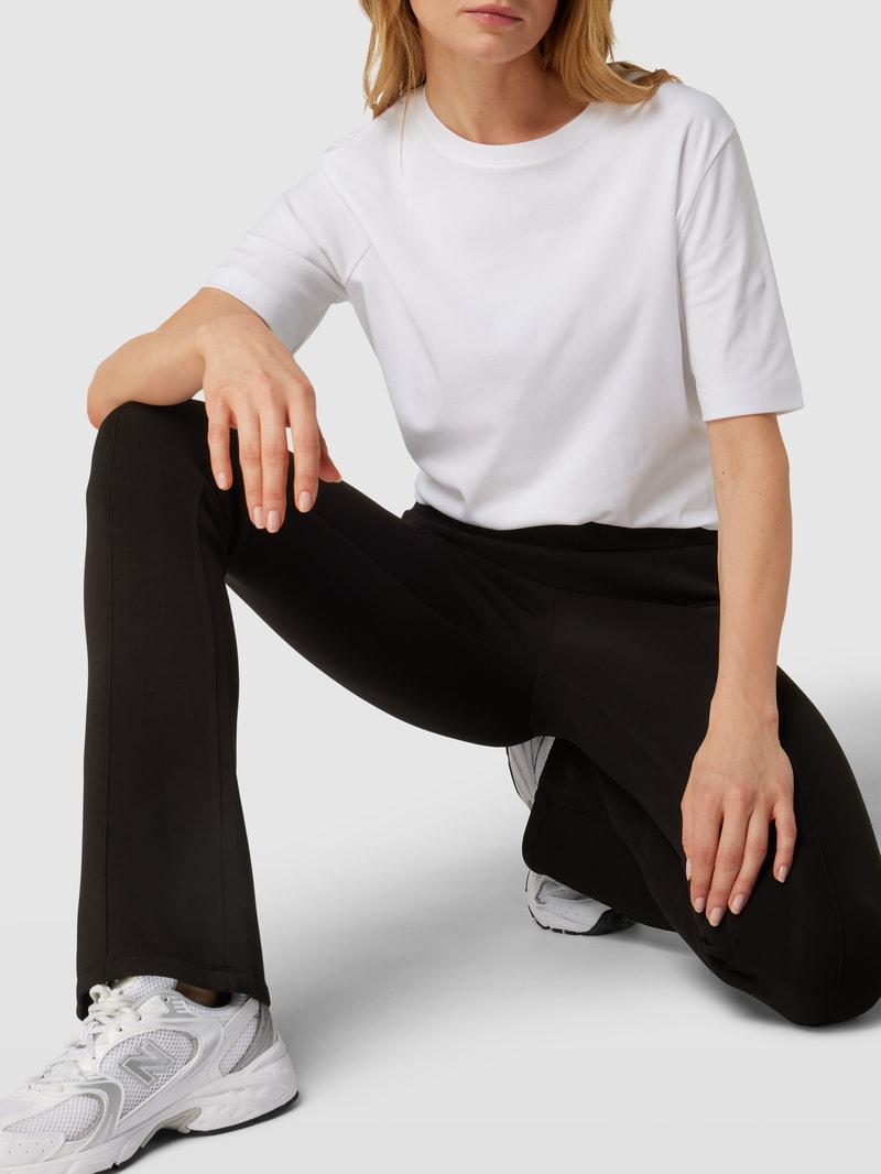 Sweatpants mit fixierten Bundfalten Modell 'ALLIE' in schwarz