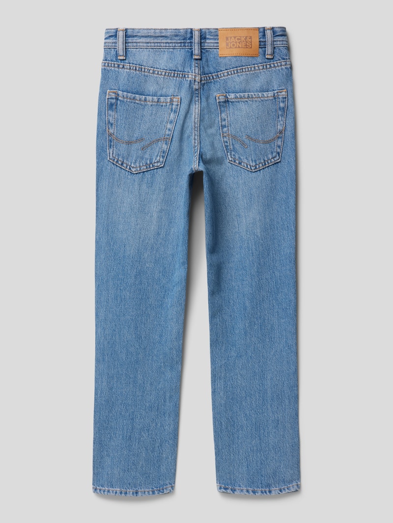 Regular Fit Jeans im Destroyed-Look in blau