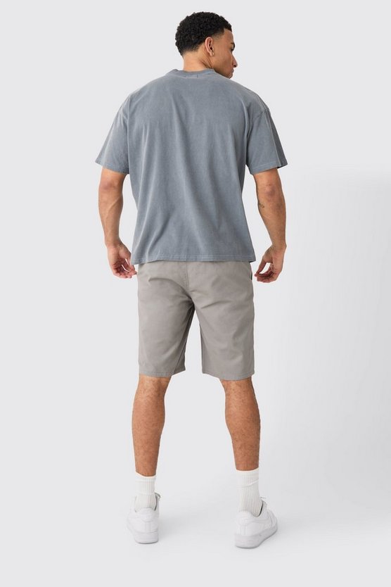 Graue lockere Shorts