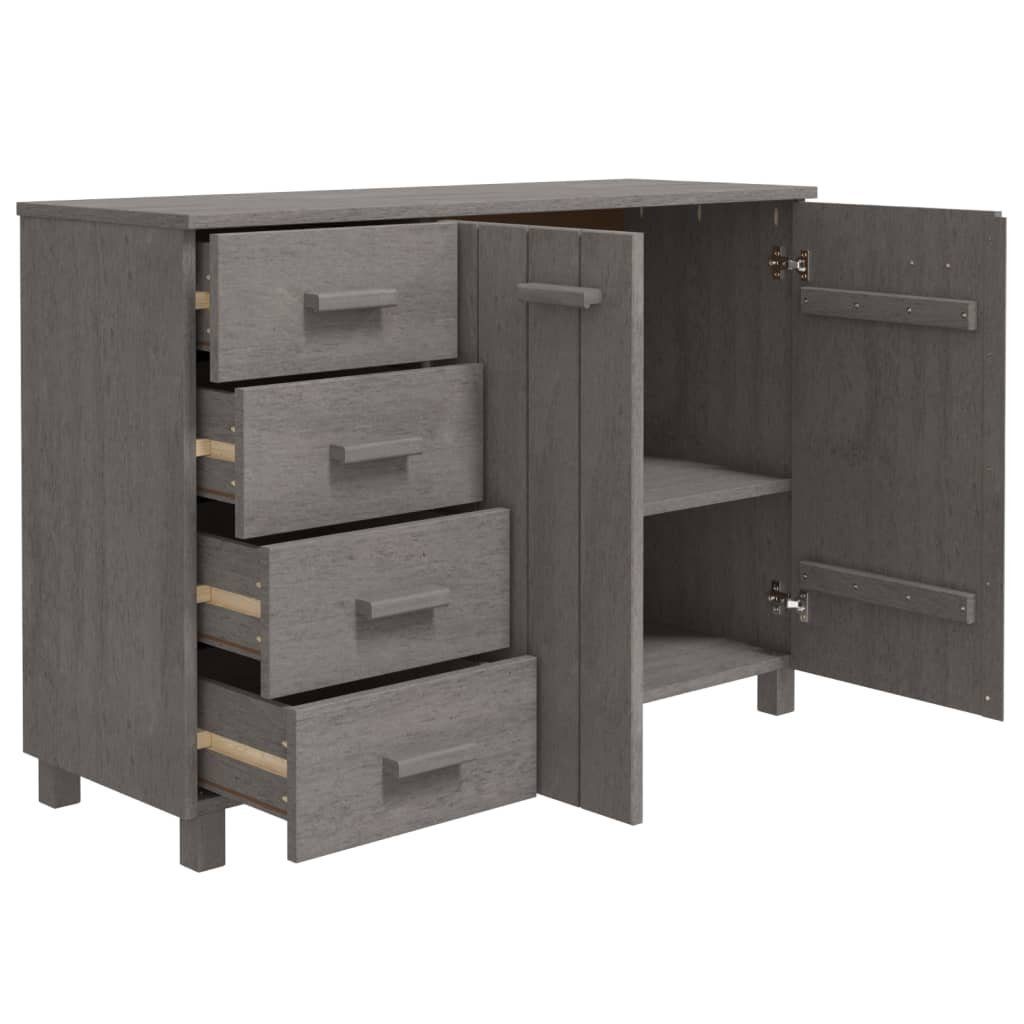 vidaXL Sideboard Sideboard HAMAR Hellgrau 113x40x80 cm Massivholz Kiefer (1 St)