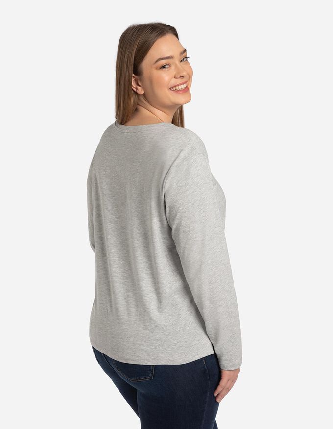 Langarmshirt - Rundhals-Ausschnitt