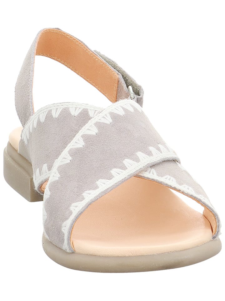 Think! Leder-Sandalen in Grau günstig kaufen