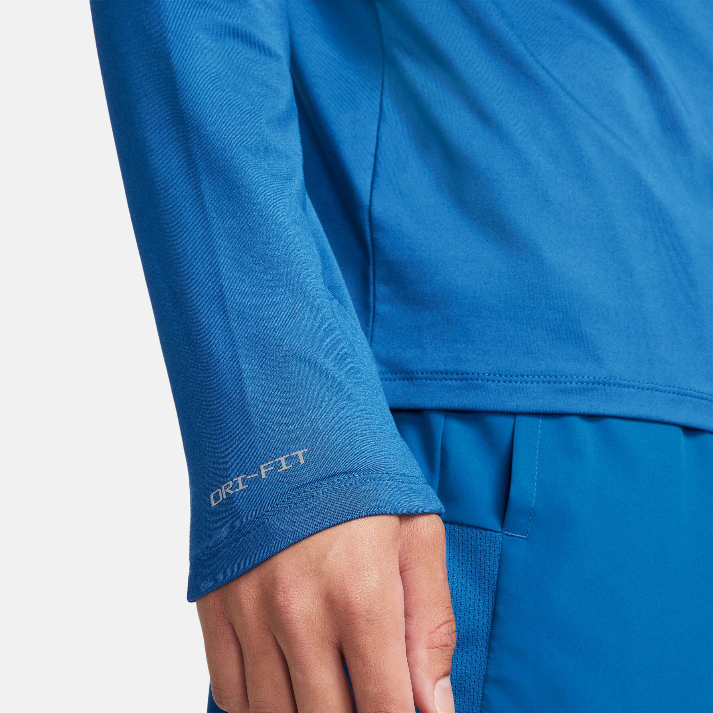 Dri-Fit Element Flash Half-Zip Laufshirt Herren - Blau