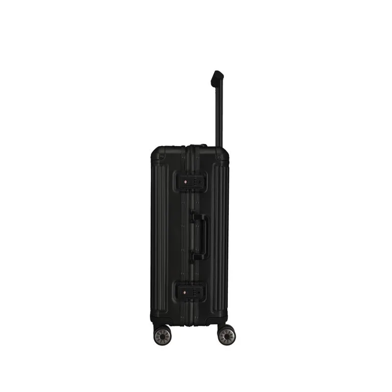Travelite NEXT Trolley M mit 4 Rollen (67cm) - Schwarz