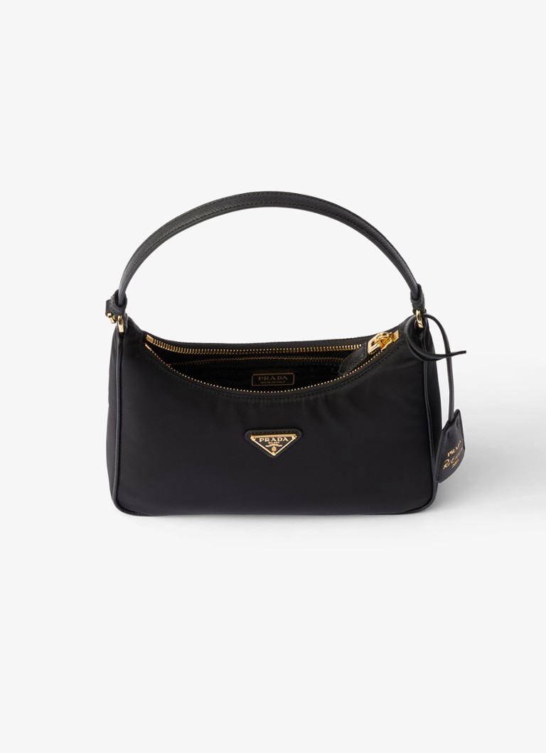 Prada Re-Edition 2005 Re-Nylon Mini -käsilaukku nahkayksityiskohdilla