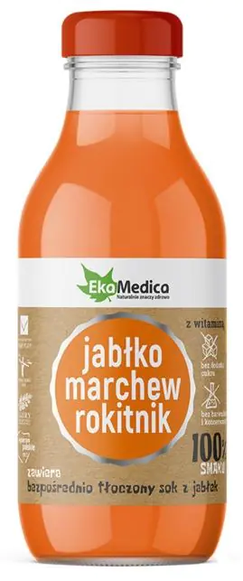 EkaMedica obuolių, morkų ir šaltalankių sultys