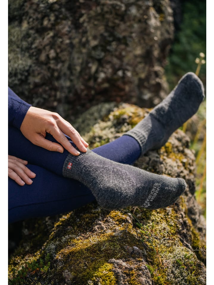 DANISH ENDURANCE Wandersocken Merino Hiking Low in grau günstig kaufen