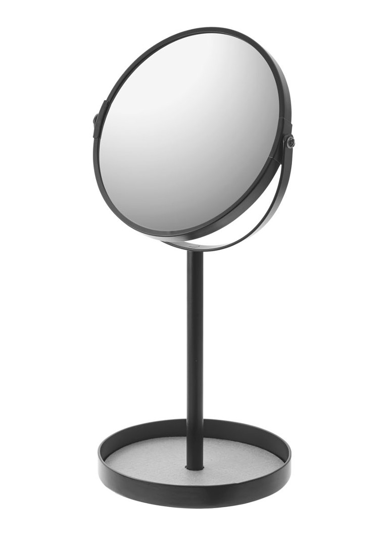 Miroir de maquillage Yamazaki Tower avec étagère de rangement, grossissement x3, 33 x 14 cm