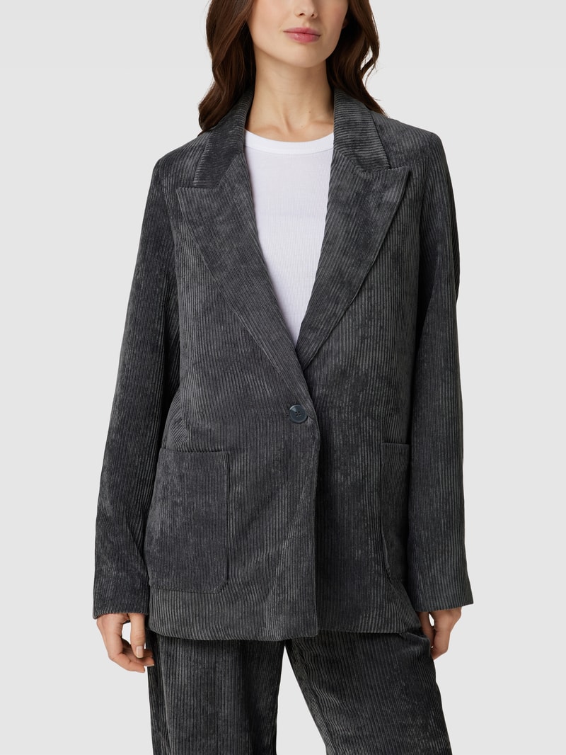 Blazer in Cord-Optik in anthrazit