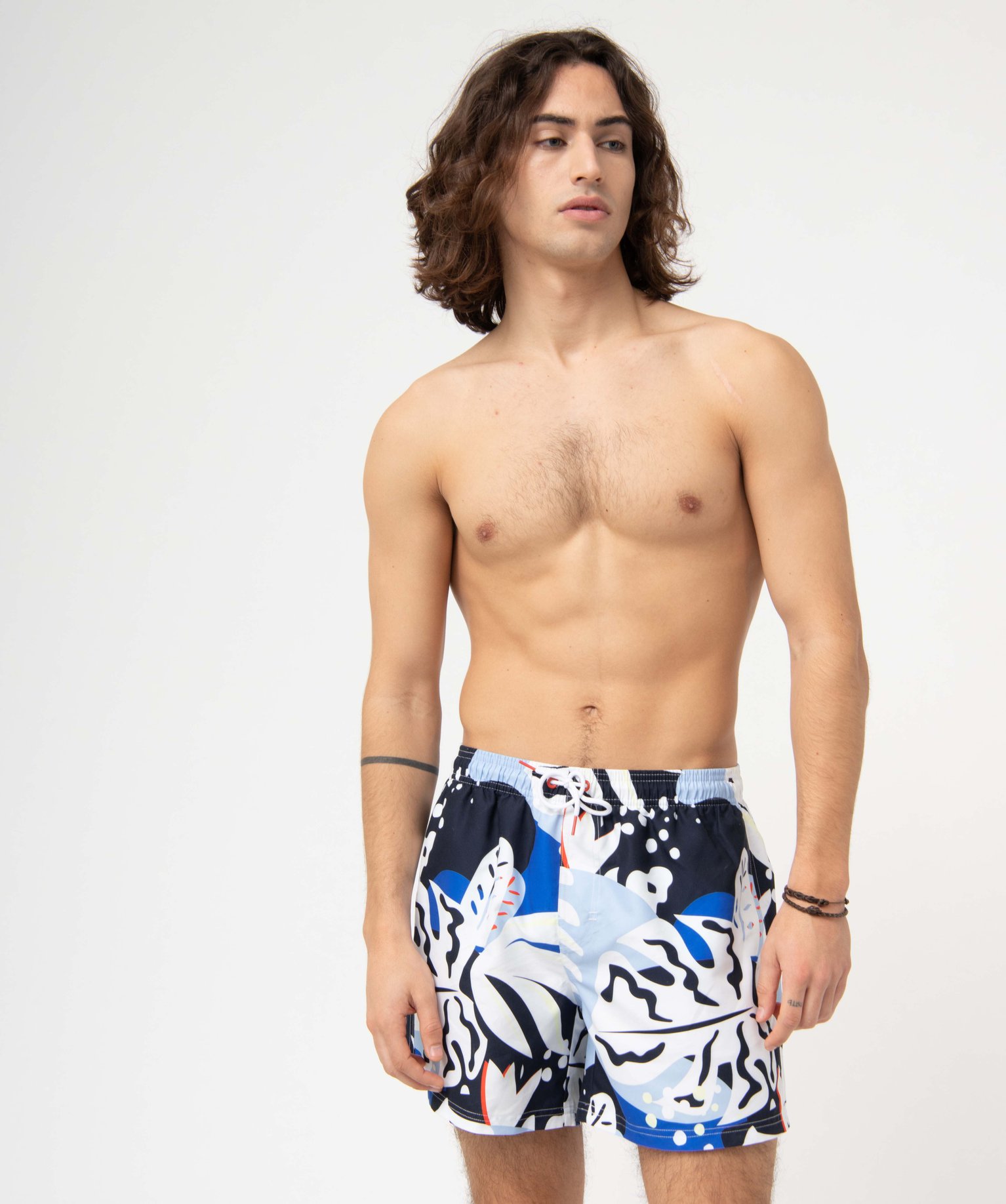 Short de bain homme imprimé avec slip filet intégré imprime | GEMO