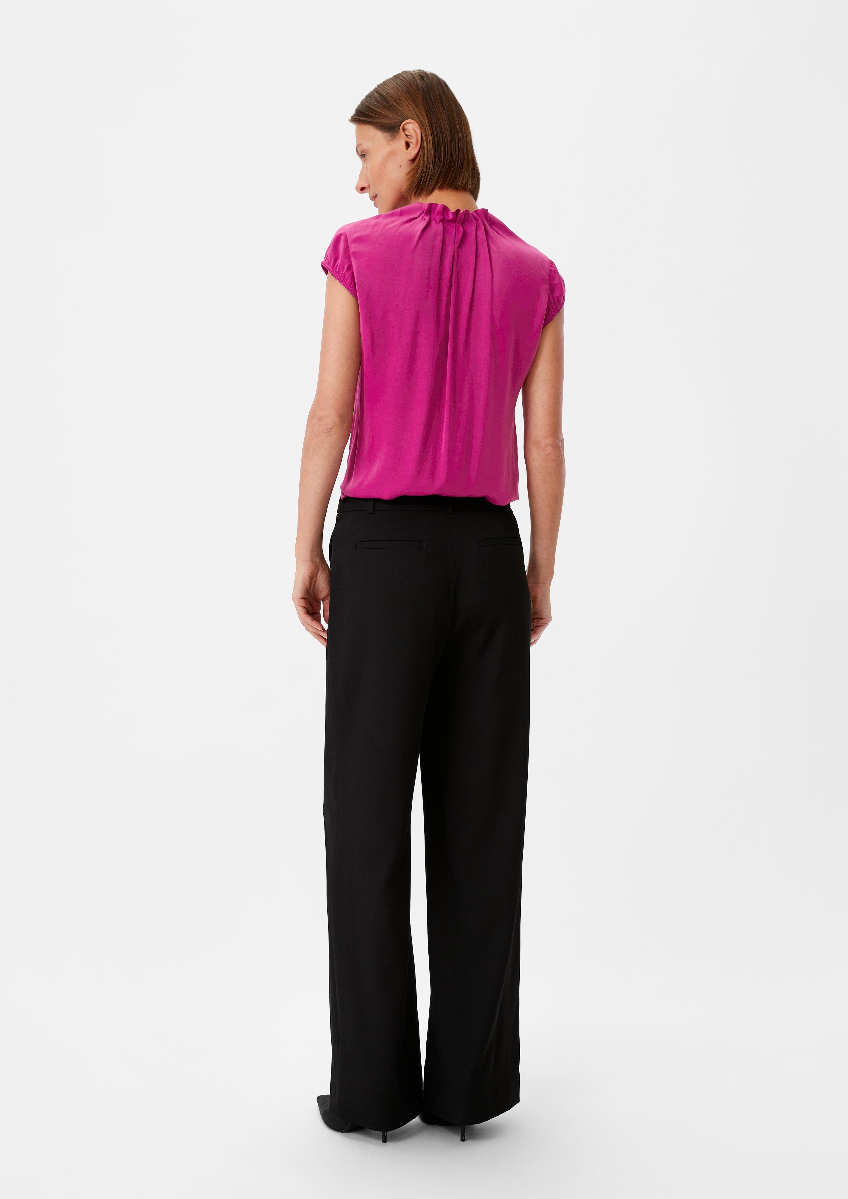 Satinbluse aus Viskosemix - pink