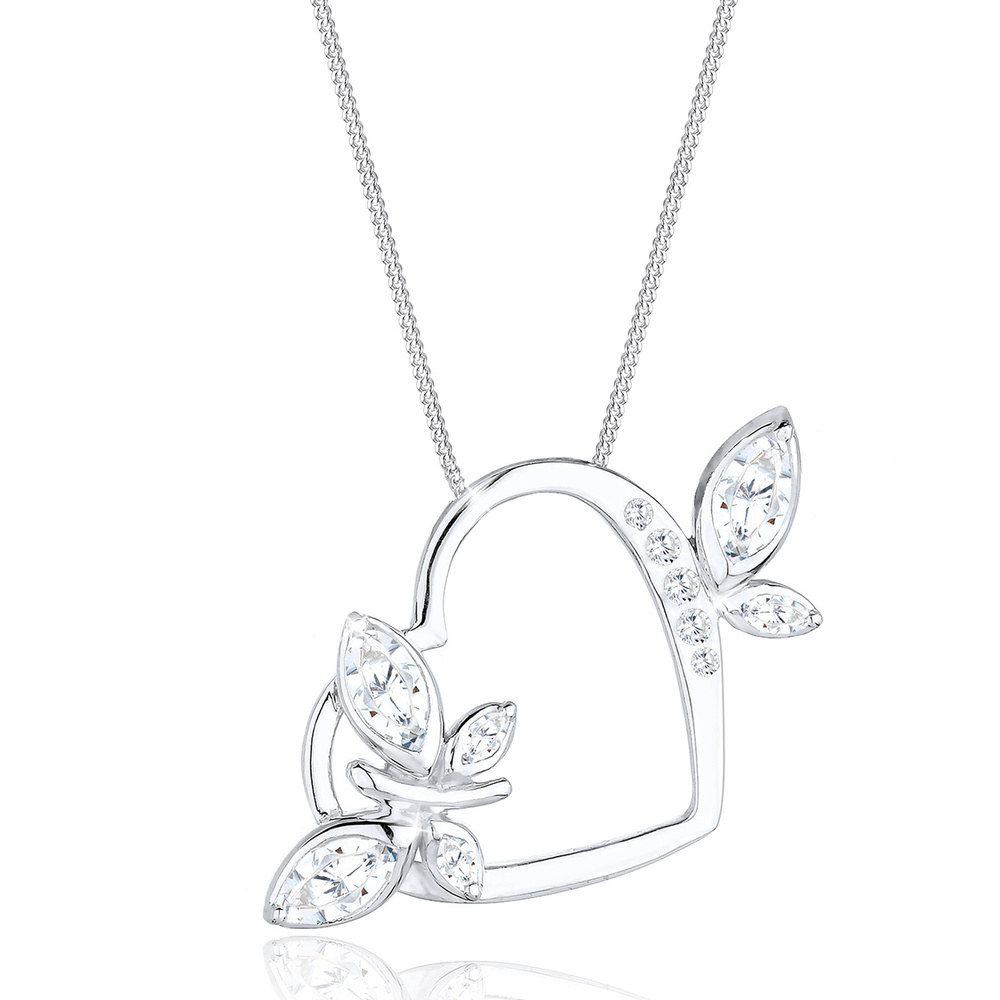Elli Elli Collier Herz Schmetterling Zirkonia 925 Silber Pretty collier