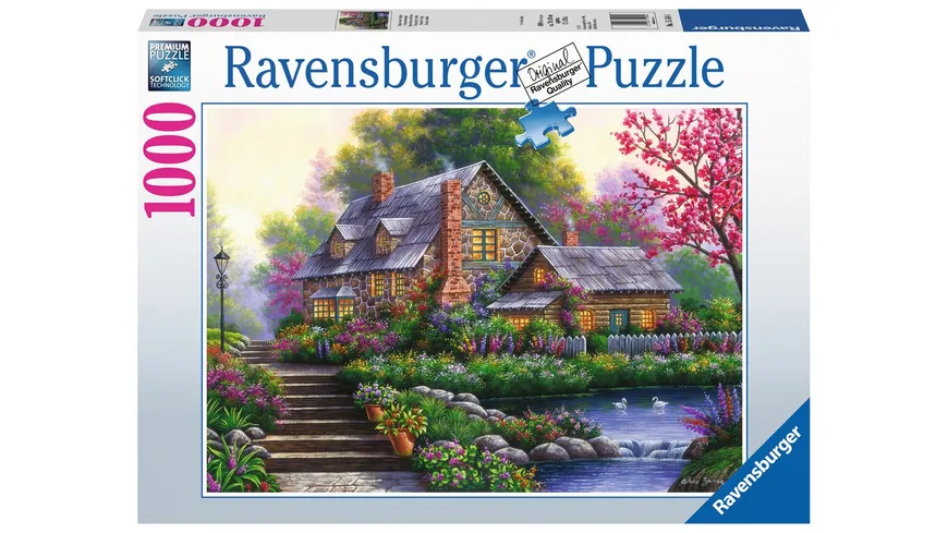 Ravensburger Puzzle - Romantisches Cottage, 1000 Teile
