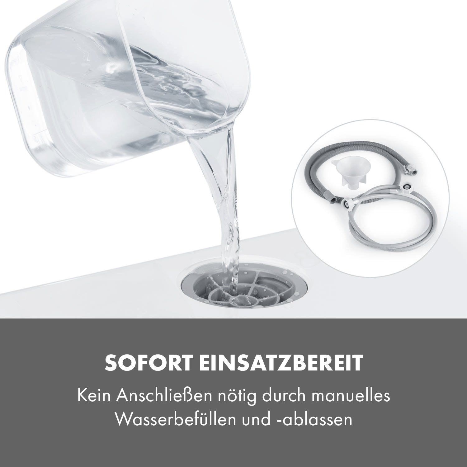 Klarstein Standgeschirrspüler Aquatica Geschirrspüler freistehend installationsfrei 2 Gedecke 860W, 10034126