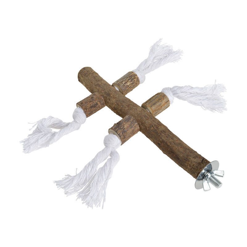 AniOne Leitern & Schaukeln AniOne Holz-Sitzstange mit Tau