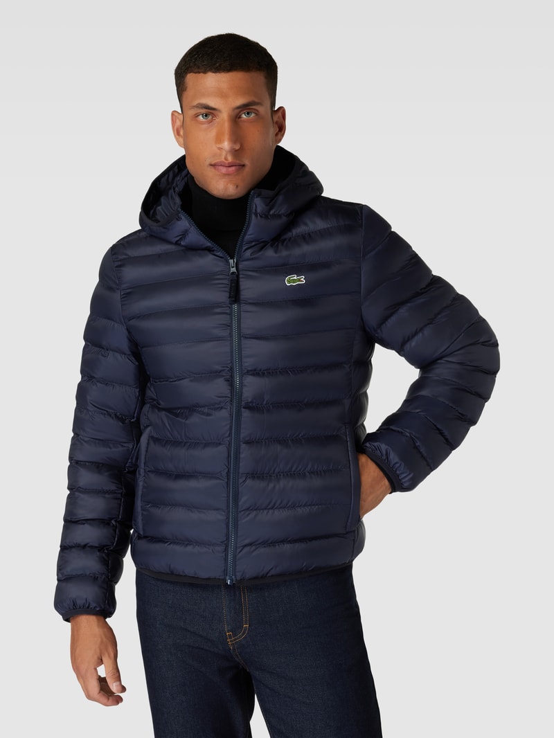 Steppjacke mit Kapuze in dunkelblau