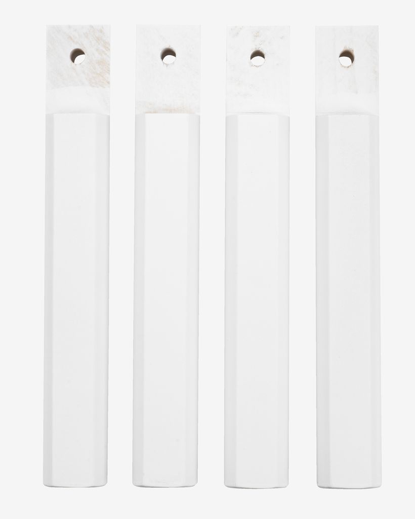 KARPELVA Bed legs width 4.3 x length 3.5 x height 23 cm KARPELVA white beech 4 pcs./pack