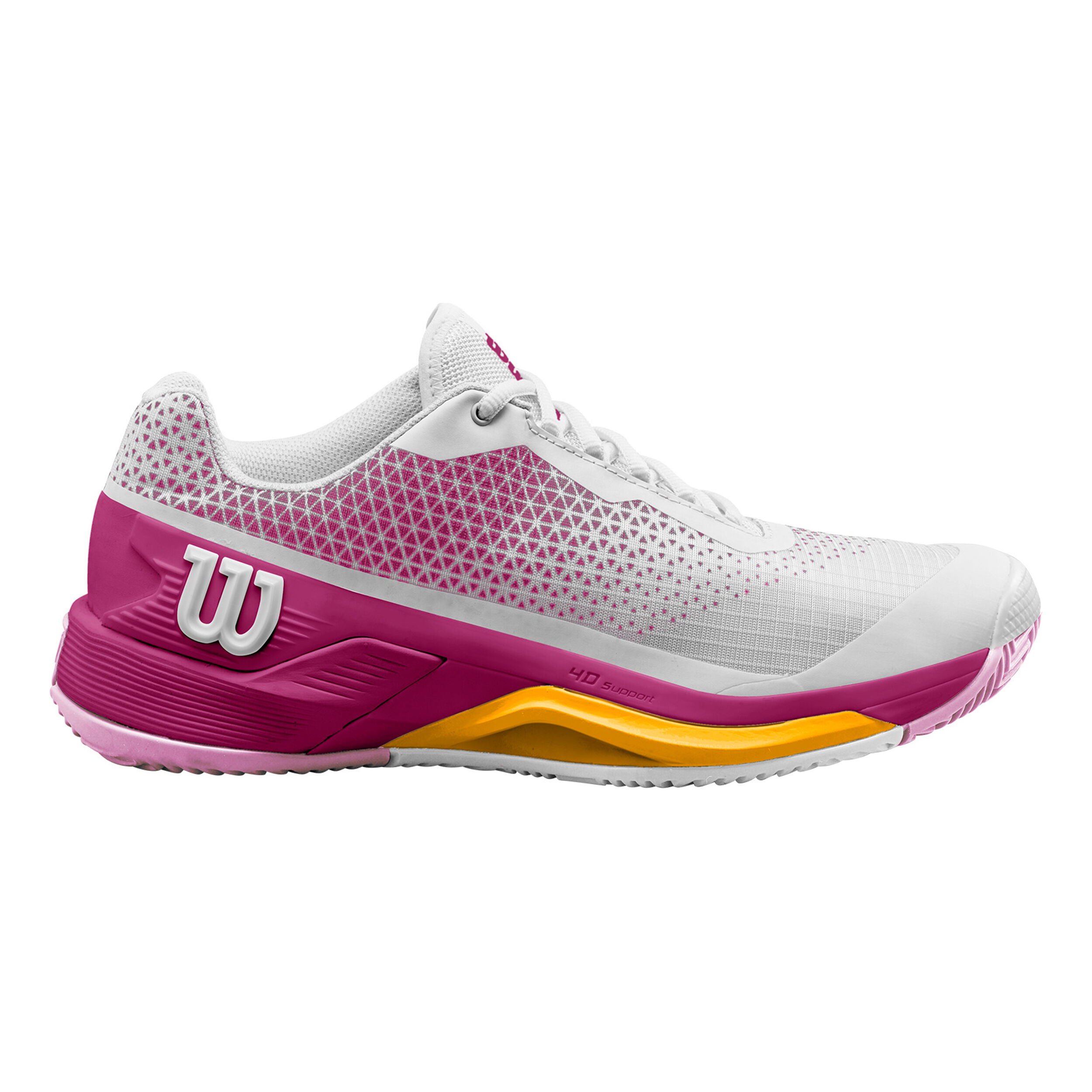 Rush Pro 4.0 Sandplatzschuh Damen - Pink, Gelb
