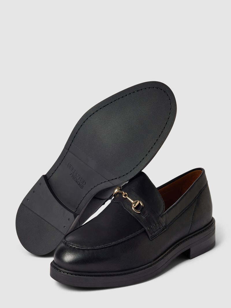 Penny Loafer mit flachem Absatz Modell 'BLAKE' in schwarz