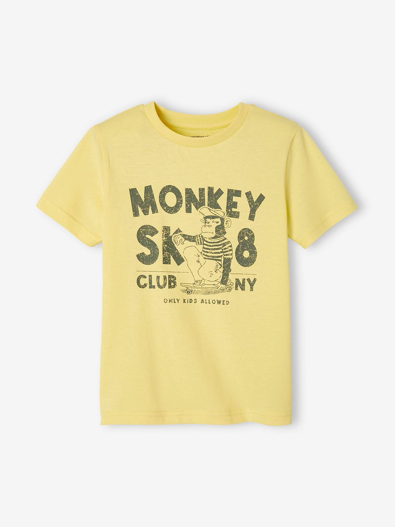 T-shirt imprimé Basics garçon manches courtes ocre