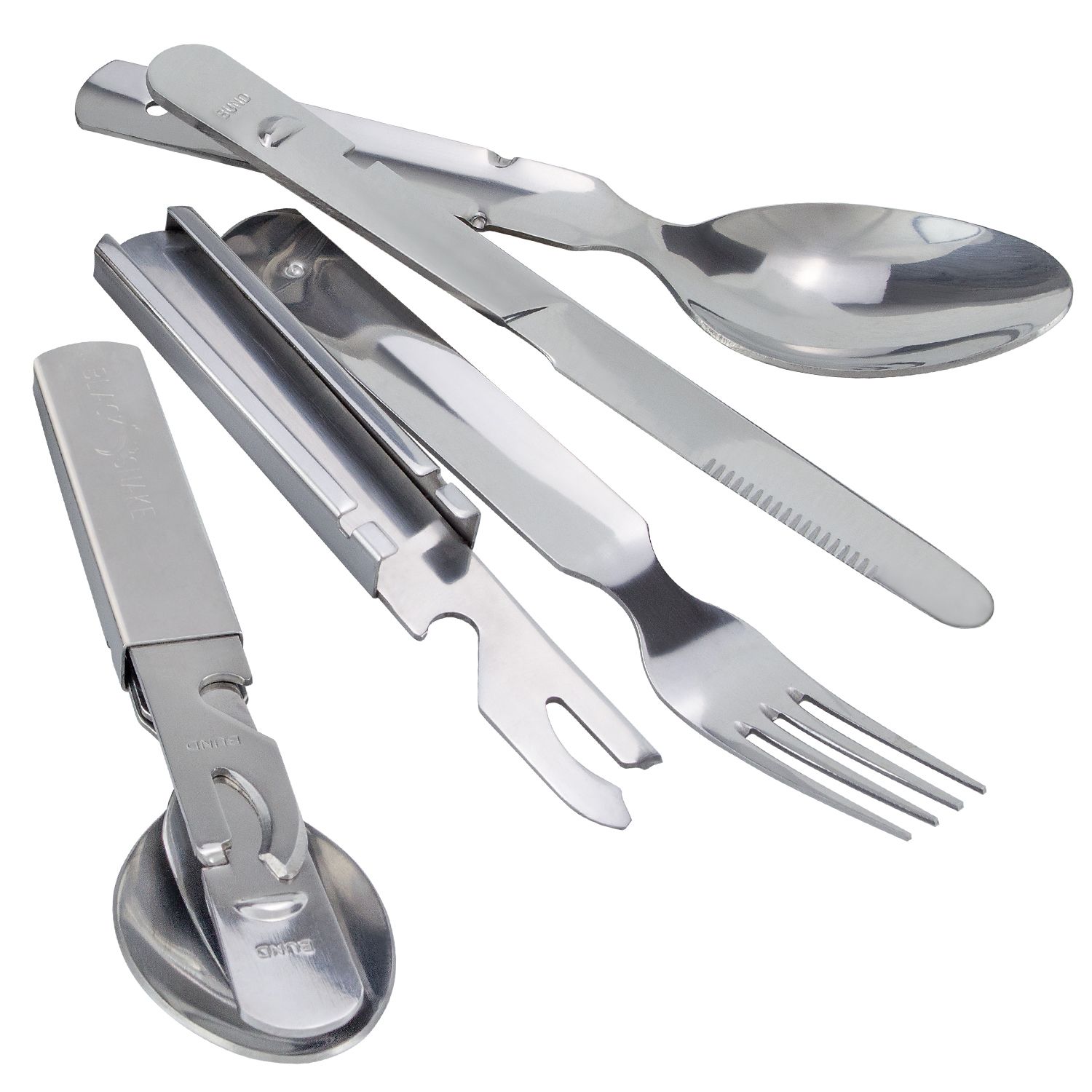 Black Snake 2 Personen Edelstahltasse und Essbesteck Set