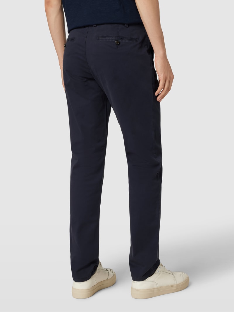 Chino mit französischen Eingrifftaschen in marineblau