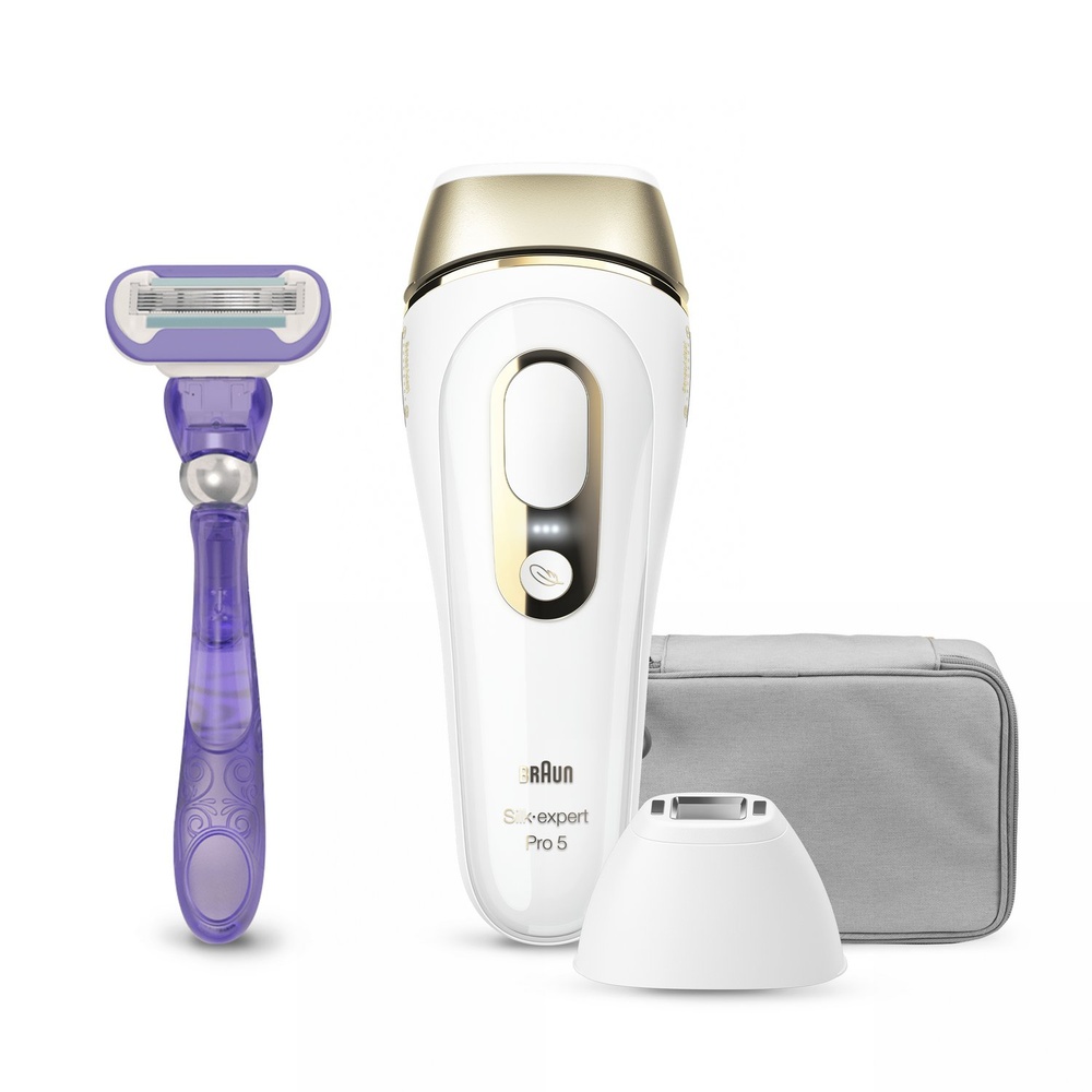 braun Braun Silk·Expert Pro 5 Épilateur Lumière Pulsée Intense IPL Dernière Génération Epilateur À Lumière Pulsée