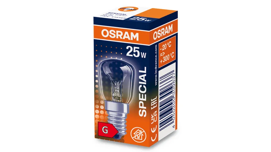 OSRAM Spezial Backofenlampe 25 Watt 230 Volt