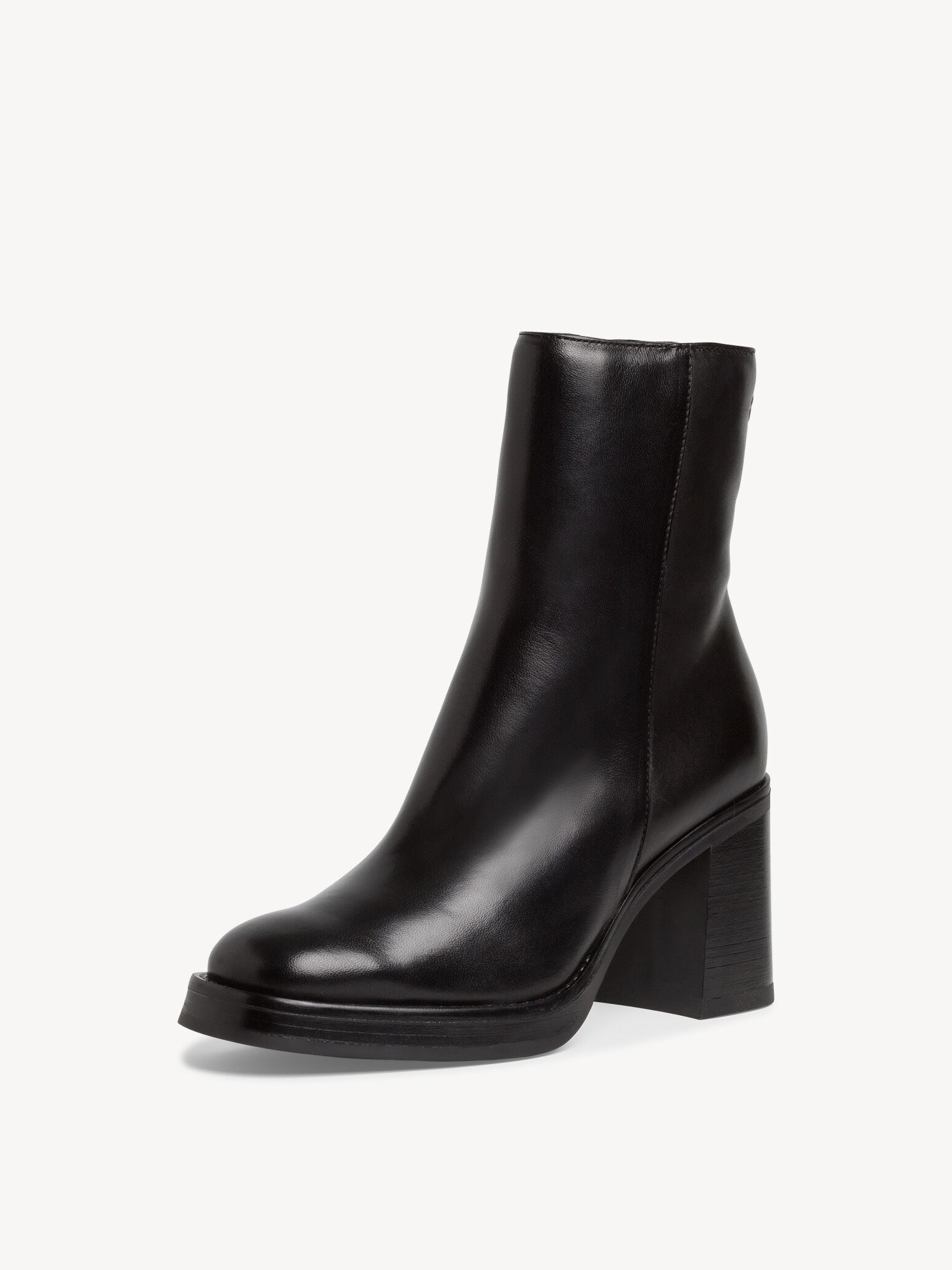 Bottine en cuir - noir