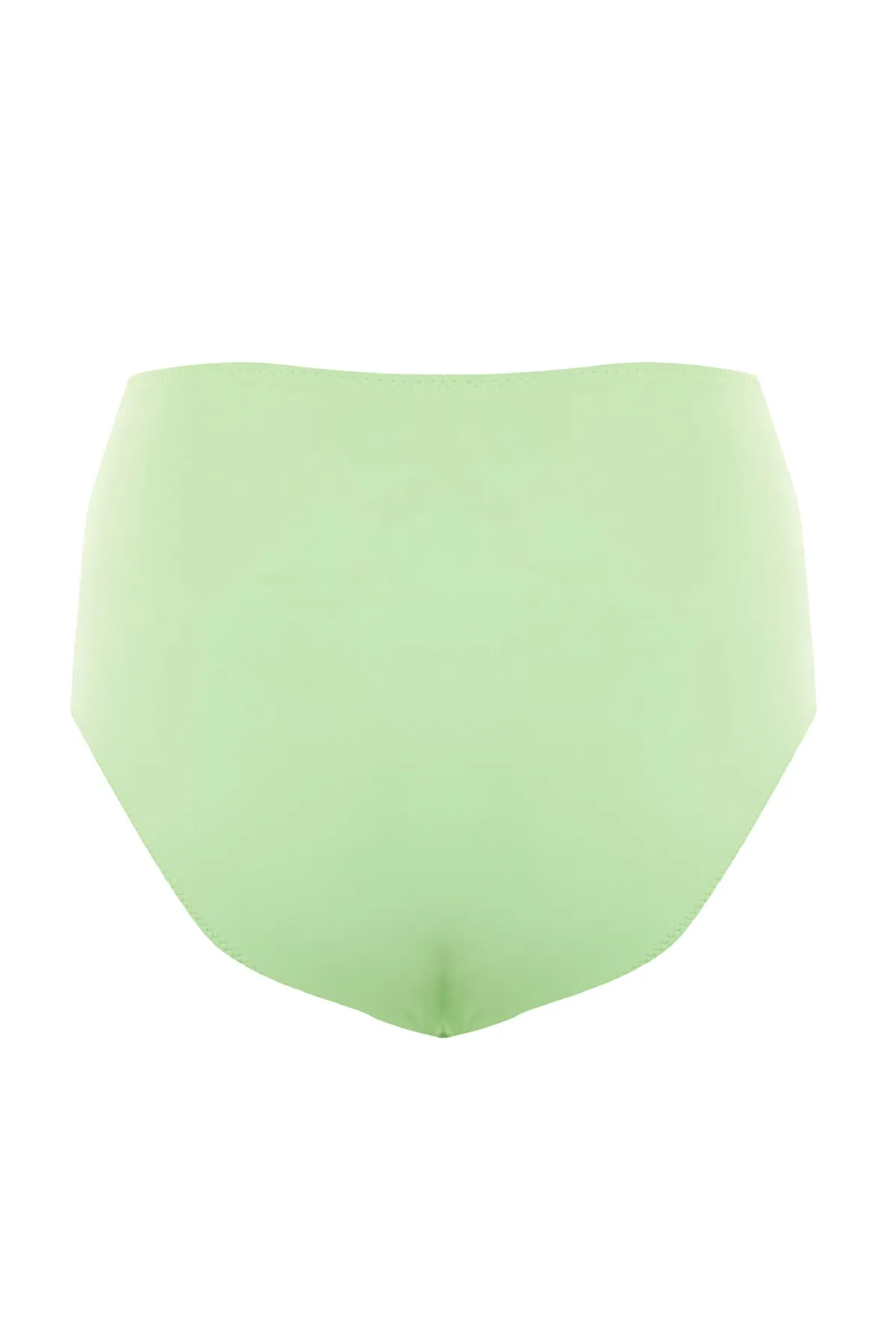 Trendyol Collection  Grüne Bikinihose mit Ausschnitt/Fenster, hoher Taille und normalem Beinverlauf TBESS20BA0184