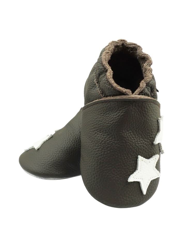 Yalion Leder-Krabbelschuhe 