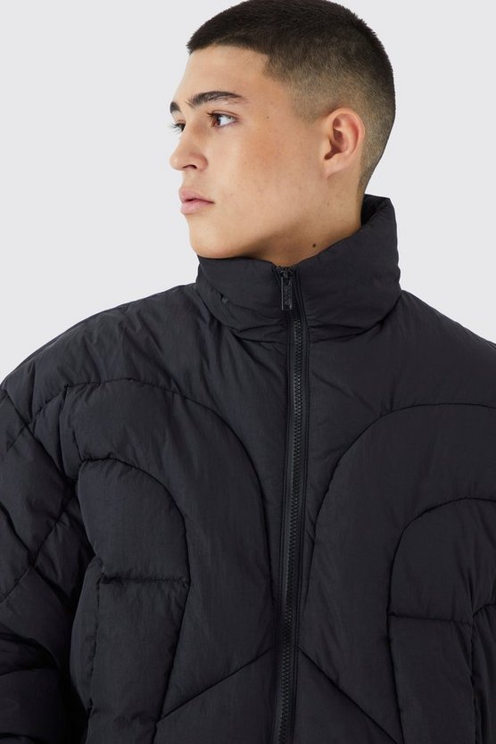 Steppjacke mit Trichterkragen