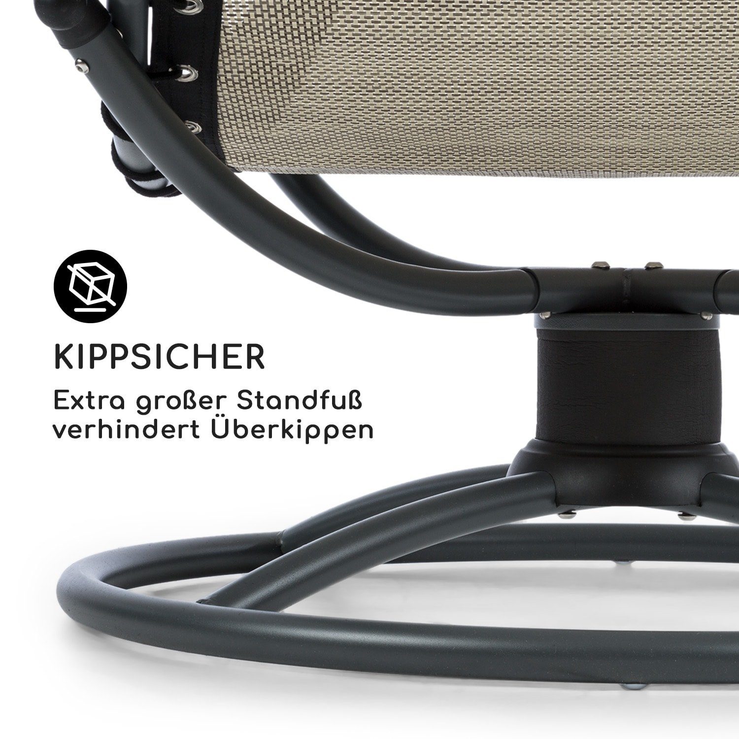 blumfeldt Gartenliege The Chiller Schwingliege, Schwingeffekt, ergonomisch geformte Gartenliege